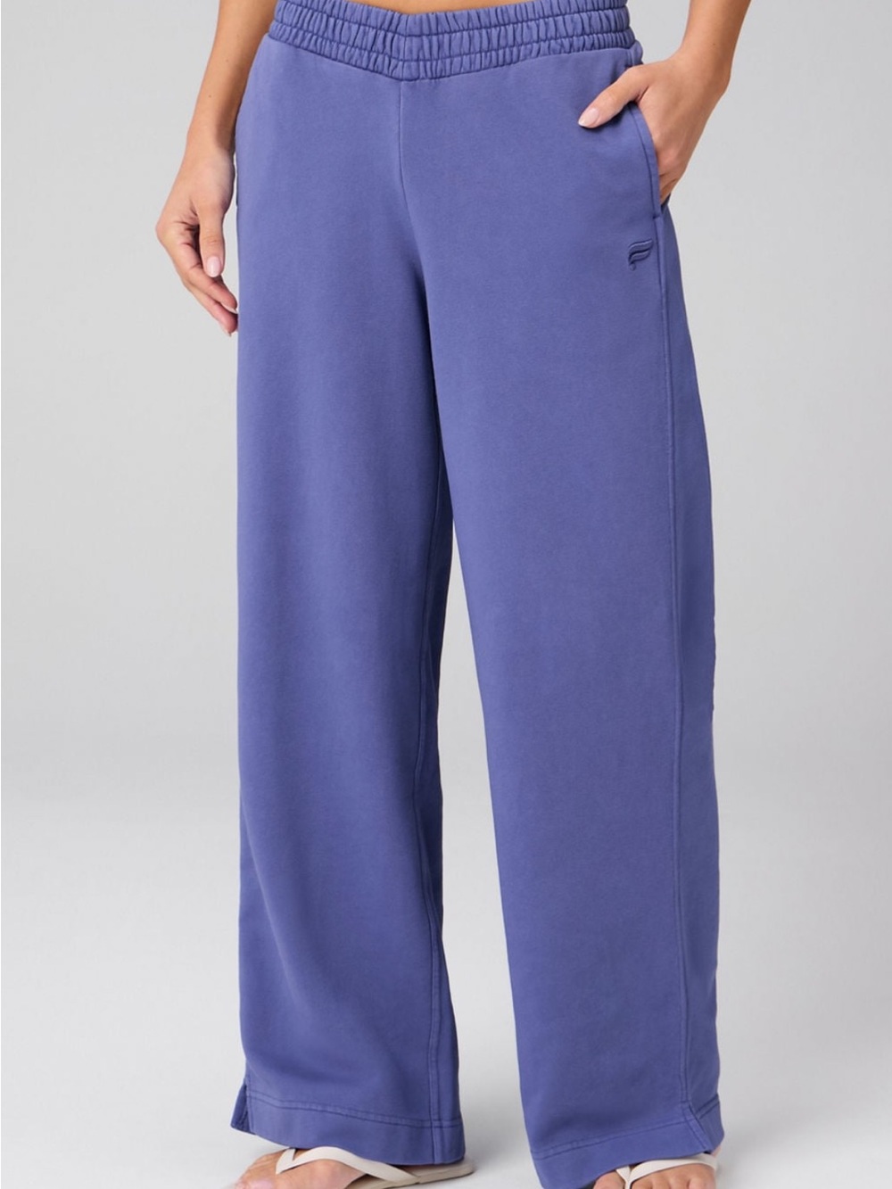 Fabletics Wide-Leg Sweatpants in Periwinkle Blue